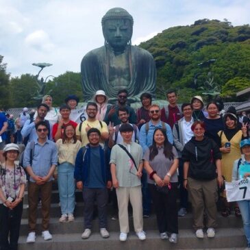東工大留学生と日本語や英語を交えた会話が弾む鎌倉散策