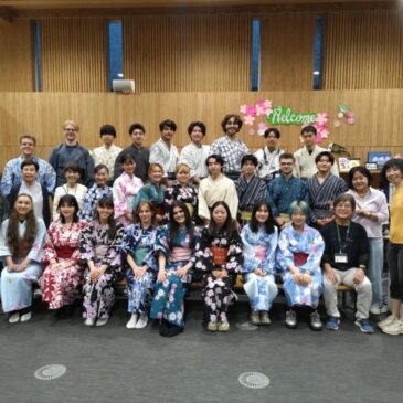 神奈川大学生、ゆかたの着付けにチャレンジ（第１弾）