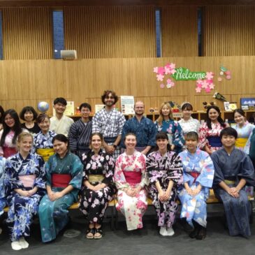 神奈川大学生、浴衣の着付けにチャレンジ（第２弾）