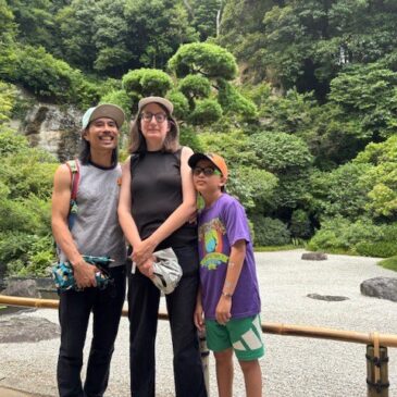 米国から来たご家族 浄妙寺でデジタルデトックス