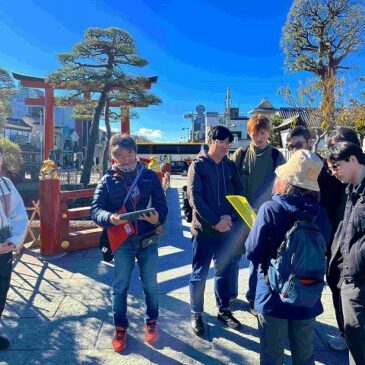 日本語研修コース留学生と歩く鎌倉