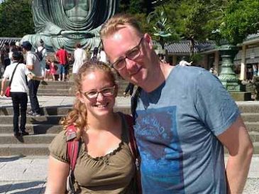 A Couple from the Netherlands Impressed with the Japanese Garden in Kamakura