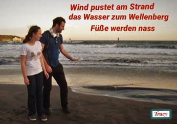 A German Couple Expresses the Impression of Kamakura in a haiku poem