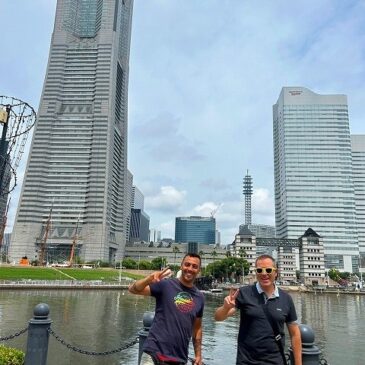 Two Spanish Men Take a Stroll in Yokohama