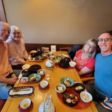 American Couples visit Buddhist Temples and enjoy traditional Japanese temple-style vegetarian meals in Kamakura